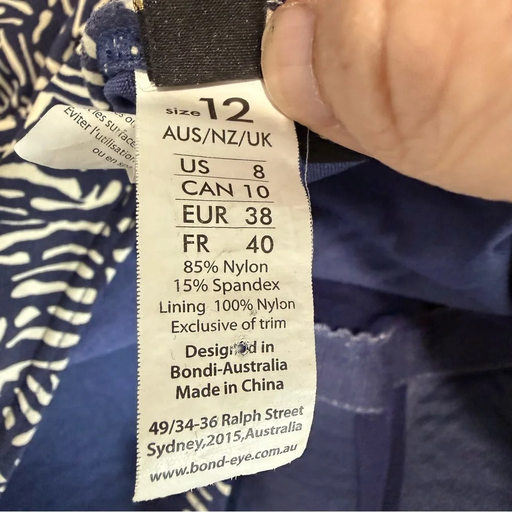 Bond-eye Australia one piece‎ swimsuit size 8